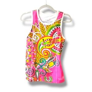 Triflare Women’s Sportswear sleeveless top Pink Green Size M